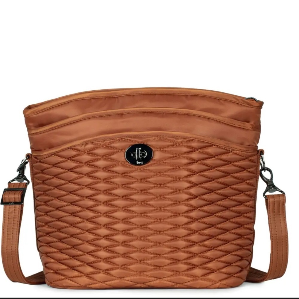 LUG Adagio shoulder bag quilted crossbody copper brown